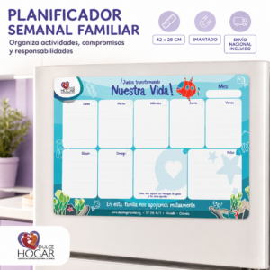 Tablero Planificador Semanal Imantado | Organizador familiar